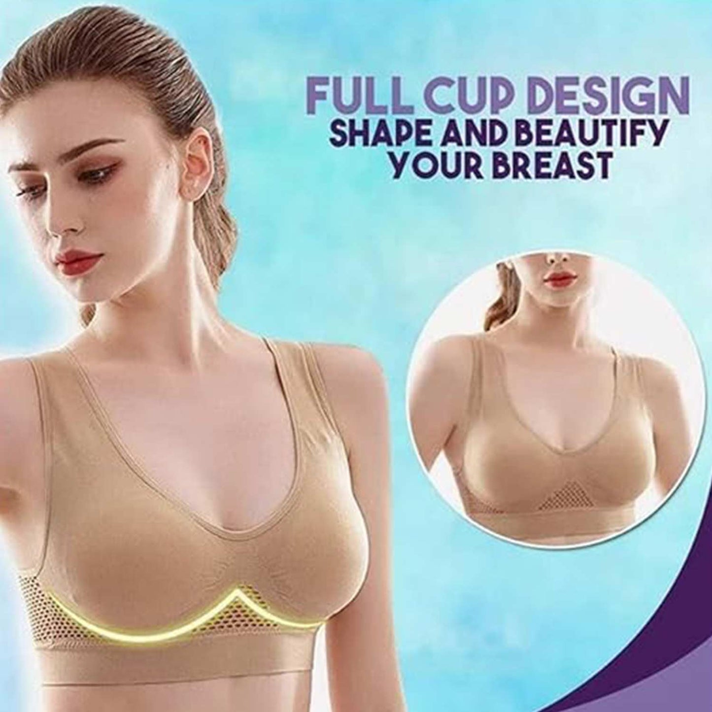 Women's Cotton Solid Non Padded Air Bra